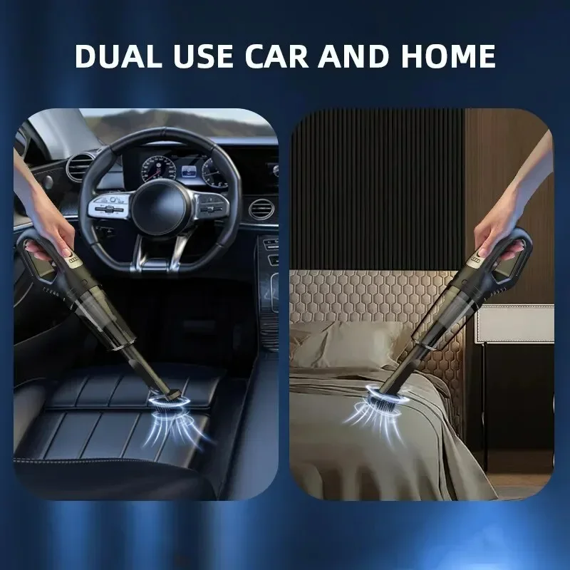 Small car vacuum cleaner, handheld, strong suction, charging car, dual-use car, wireless vacuum cleaner