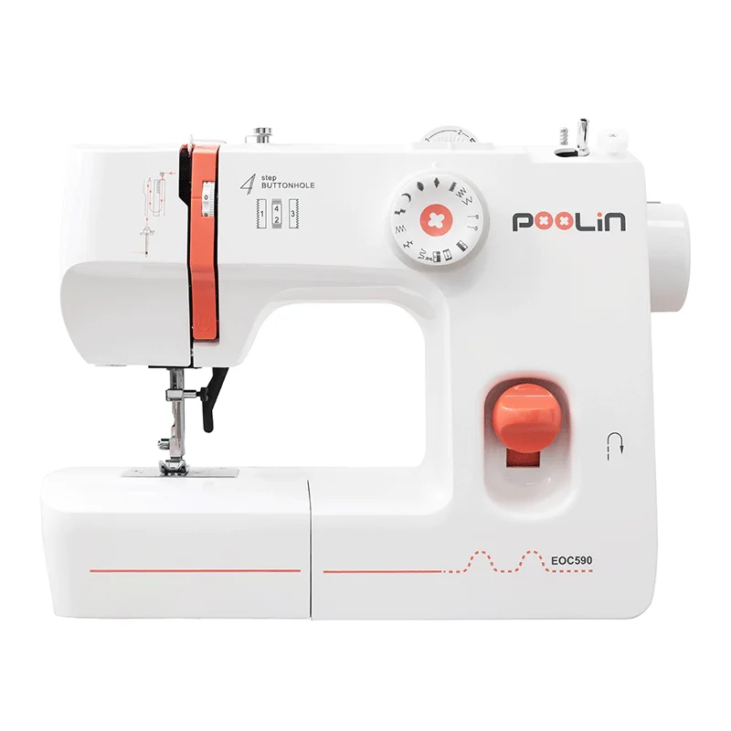 

POOLIN EOC590 Sewing Machine Simple Homeuse For Adults - 26 Stitch Applications, Adjustable Stitch Length With Accessory & Foot