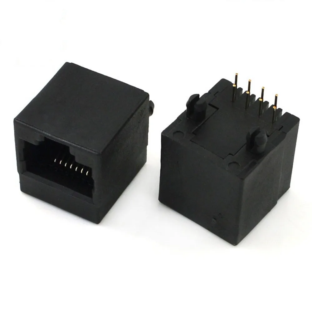 100 Stück RJ45-Netzwerkbuchse, weiblich, 5224, 8P8C, vertikal, RJ45, 180 Grad, Vollkunststoff – Detail 7