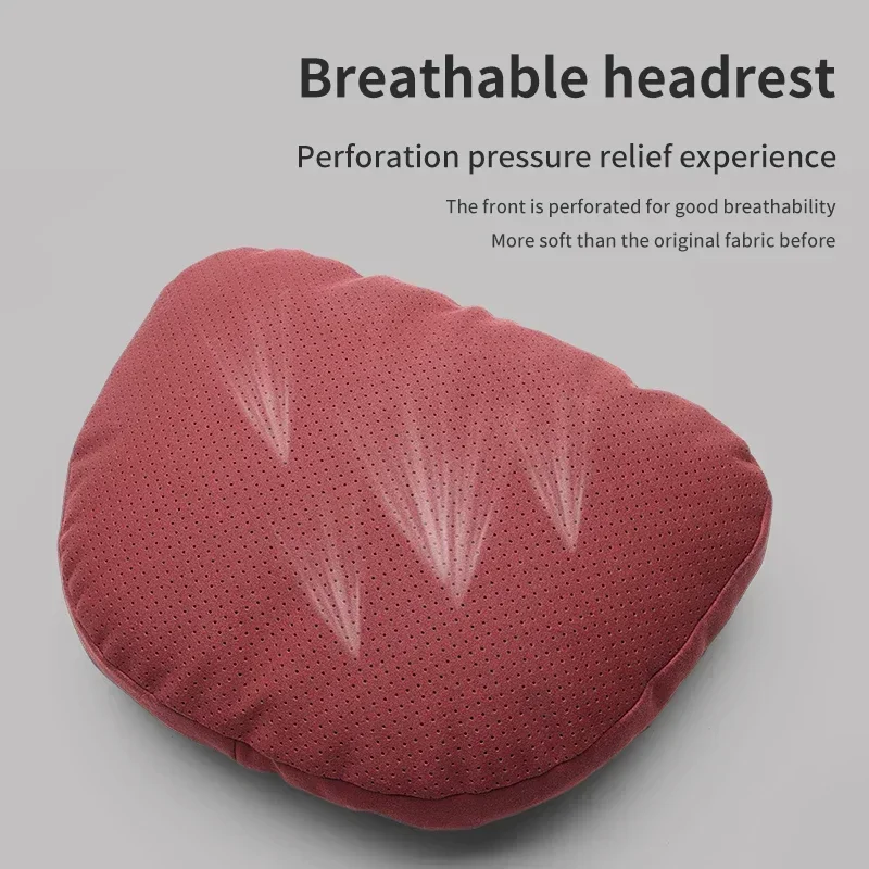 S-level Car Headrest Super Soft Auto Seat Pillow Breathable Neck Pillow Car Accessories Compatible For Tesla Audi Benz Interior