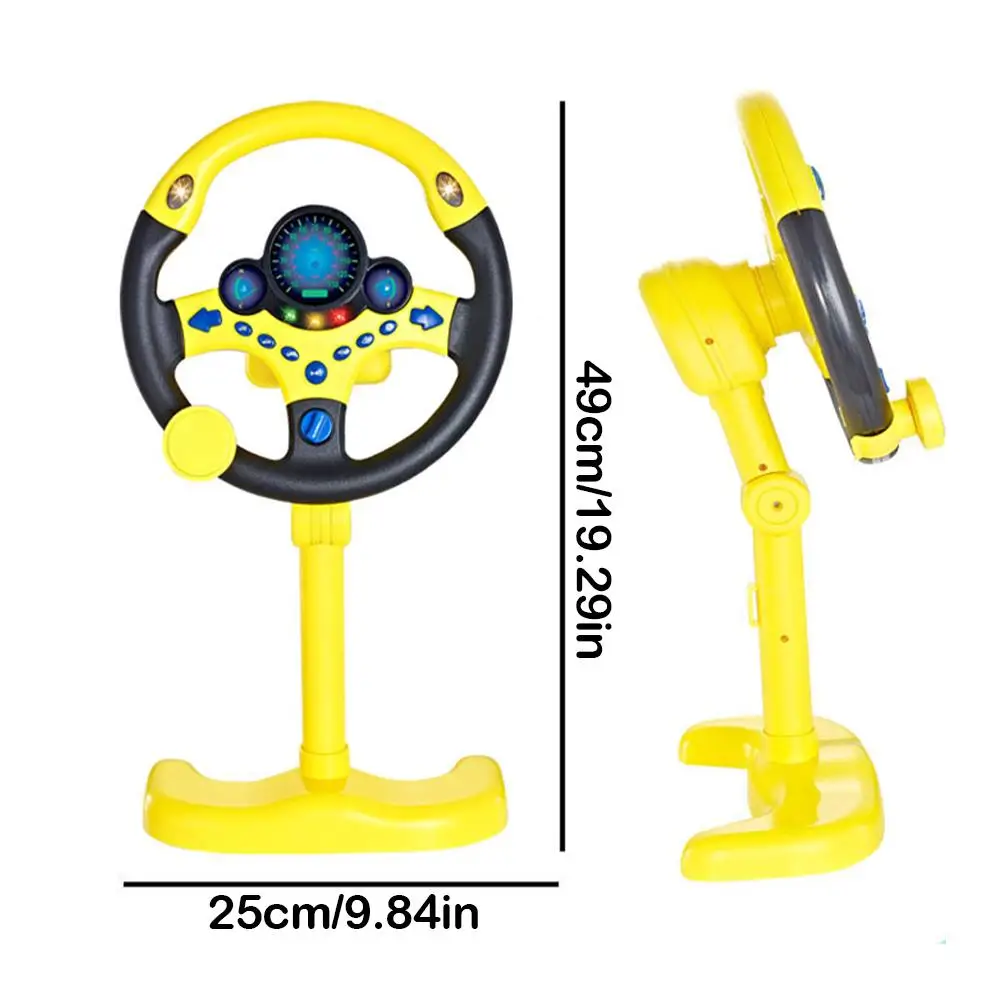 Simulate Driving Car Copilot Steering Wheel Eletric Baby Toys with Sound Kids Musical Educational Stroller Driving Vocal Toys