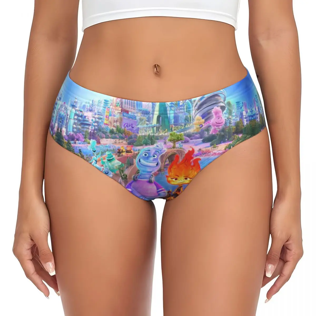 Custom Elemental Theme Brief Panties Women's Breathable Stretch Underwear