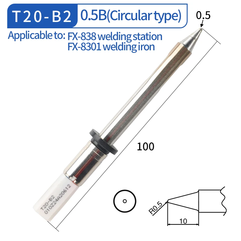 Imagem -03 - Estação de Solda Conjunto para Hakko Fx838 Olt T20 Pontas de Ferro de Solda Fx8301 8302 T20-b2 T20-c4 Conjunto de Dica