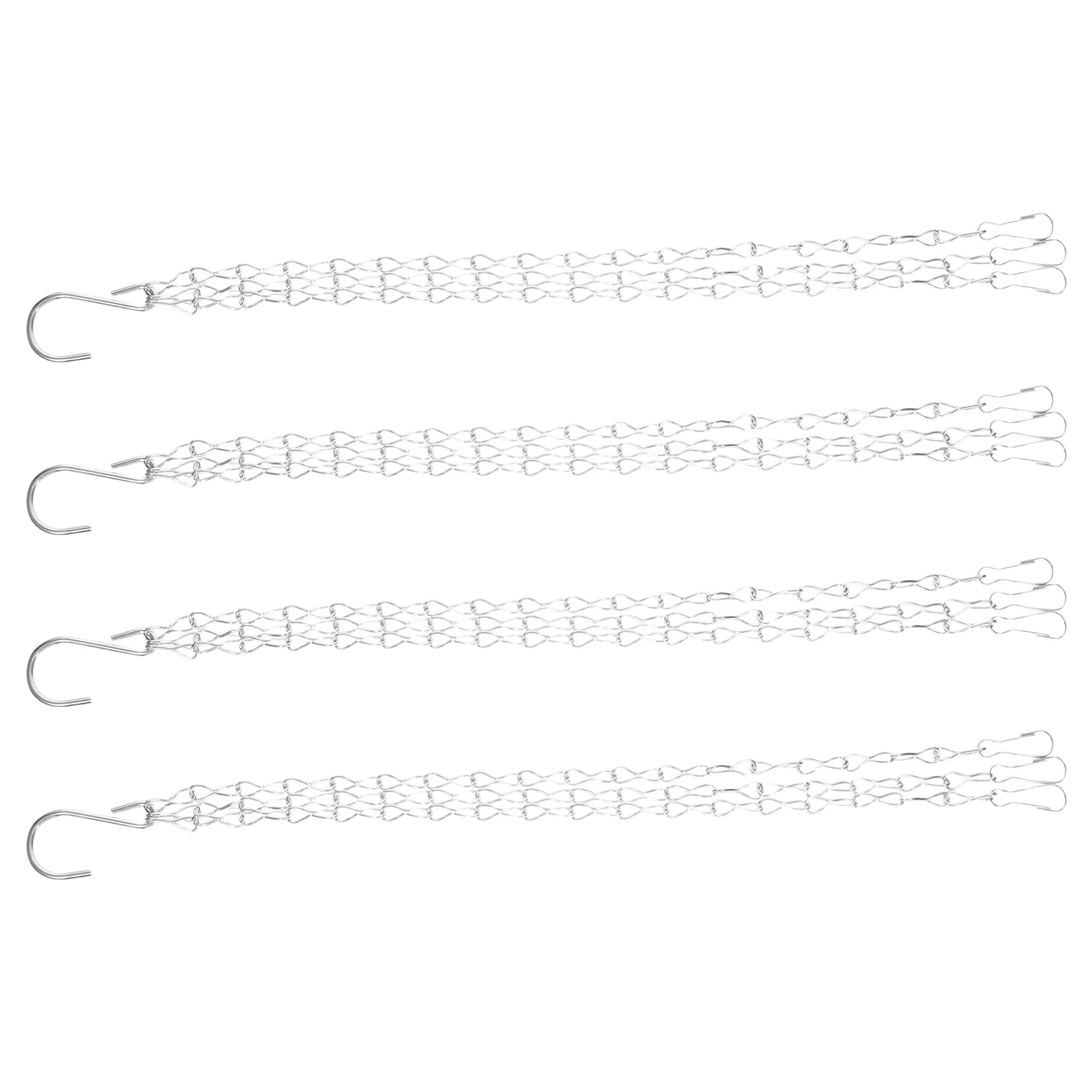 

4pcs Hanging for Flower Pots Garden Hangers Weather Resistant Metal Planter Chains Loadbearing Adjustable Height Suitable Heavy
