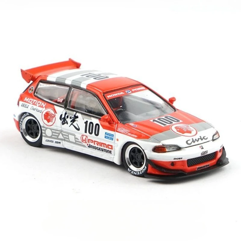 

Модель автомобиля XCARTOYS 1/64, литая под давлением, S26-05 Honda Civic EG6, статическая модель Idemitsu Oil Boy для коллекции и декора