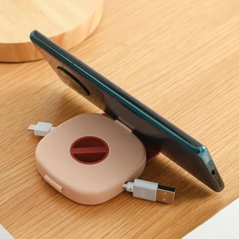 Portable cable winder, earphone storage case, charging cable organiser, tangle-free protective case, desk organiser