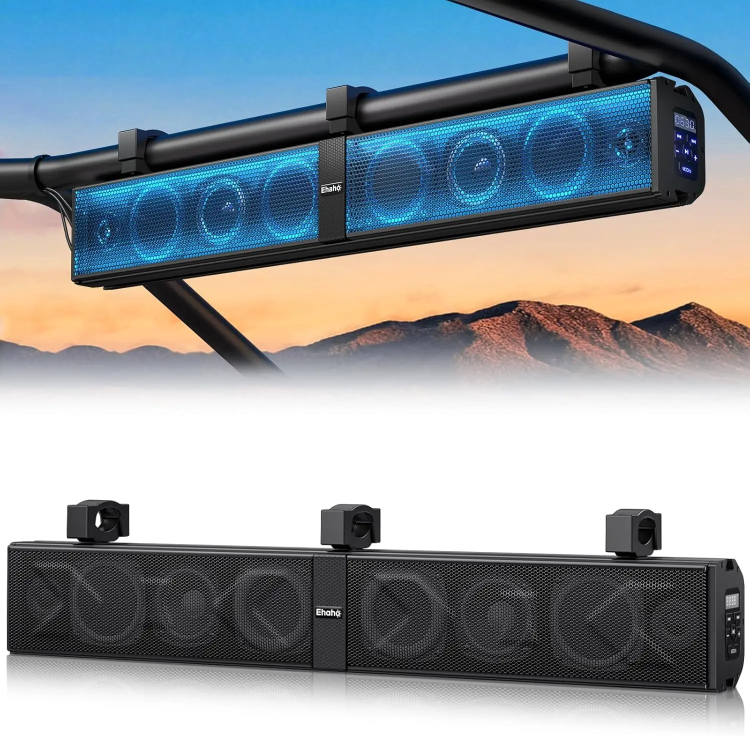 

34" UTV Sound Bar with Subwoofer, Bluetooth, RGB Lights, IP66 Waterproof for ATV & Golf Cart