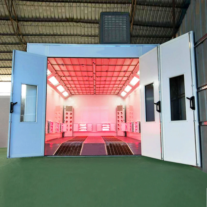 Water Based Paint Spray Baking Booth Automotive Car Room With Electric Infrared Heating CE Approve