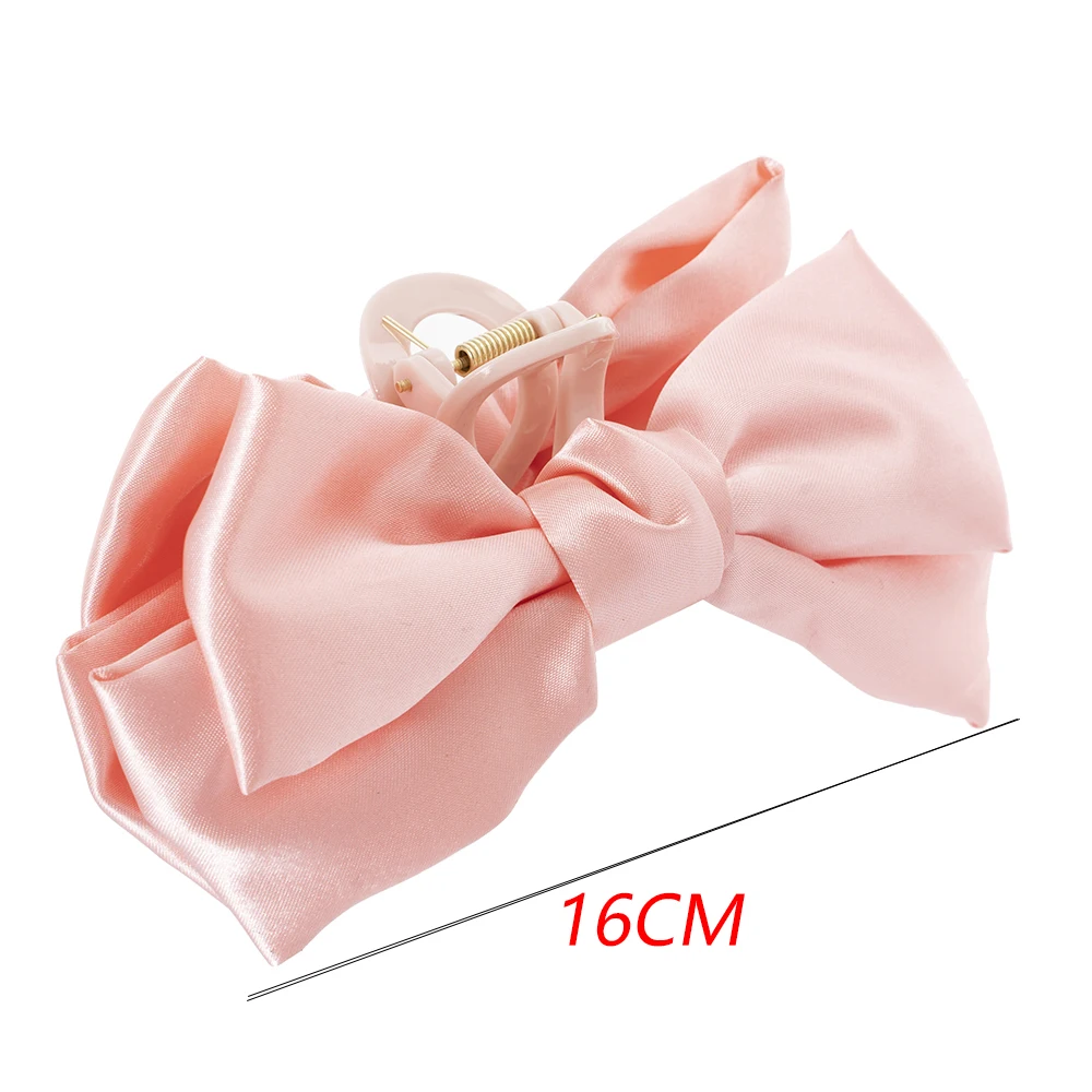 Large Bow Hair Claws Clip Hairpin Shark Claw Hair Clips Solid Bowknot Barrettes for Ponytail Women Hair Accessories Headbands