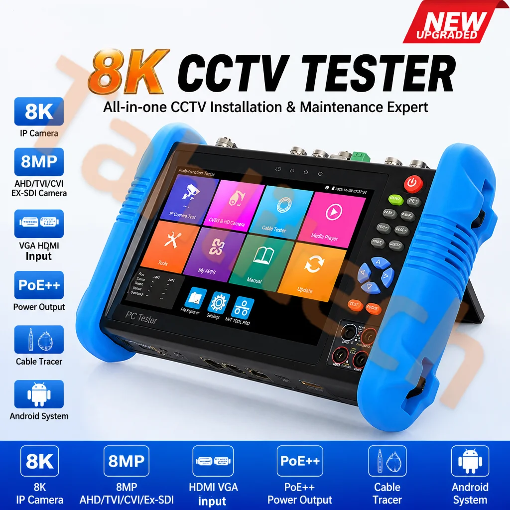 IPC-9800CLMOVTADHS CCTV IPC Tester PoE++ SFP PTZ Control Digital Multimeter WIFI Analyzer OPM VFL Test UTP/RJ45 TDR Cable Tester