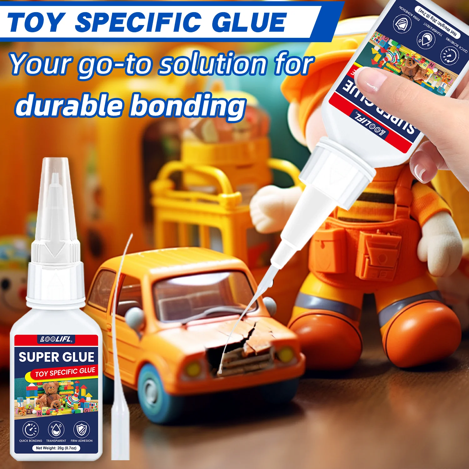 

Суперклей можно быстро и мгновенно связывать, что подходит для ремонта и склеивания игрушек и пластмассы. Профессиональный ремонтный агент.