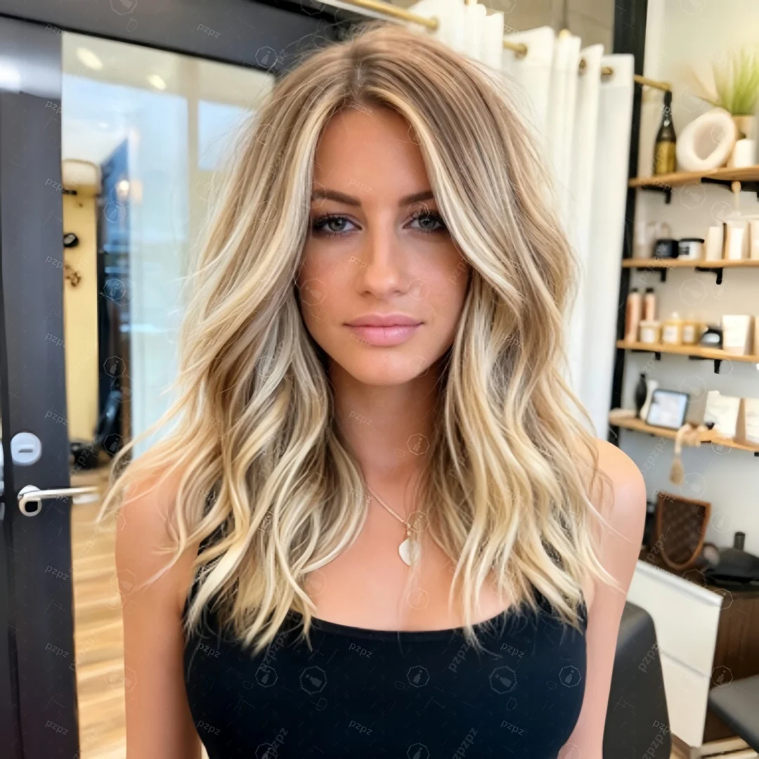 

Soft Wave Hair 150 density and 13×4 Highlight Blond 100%human hair wig lace front wig, with baby hair pre plucked