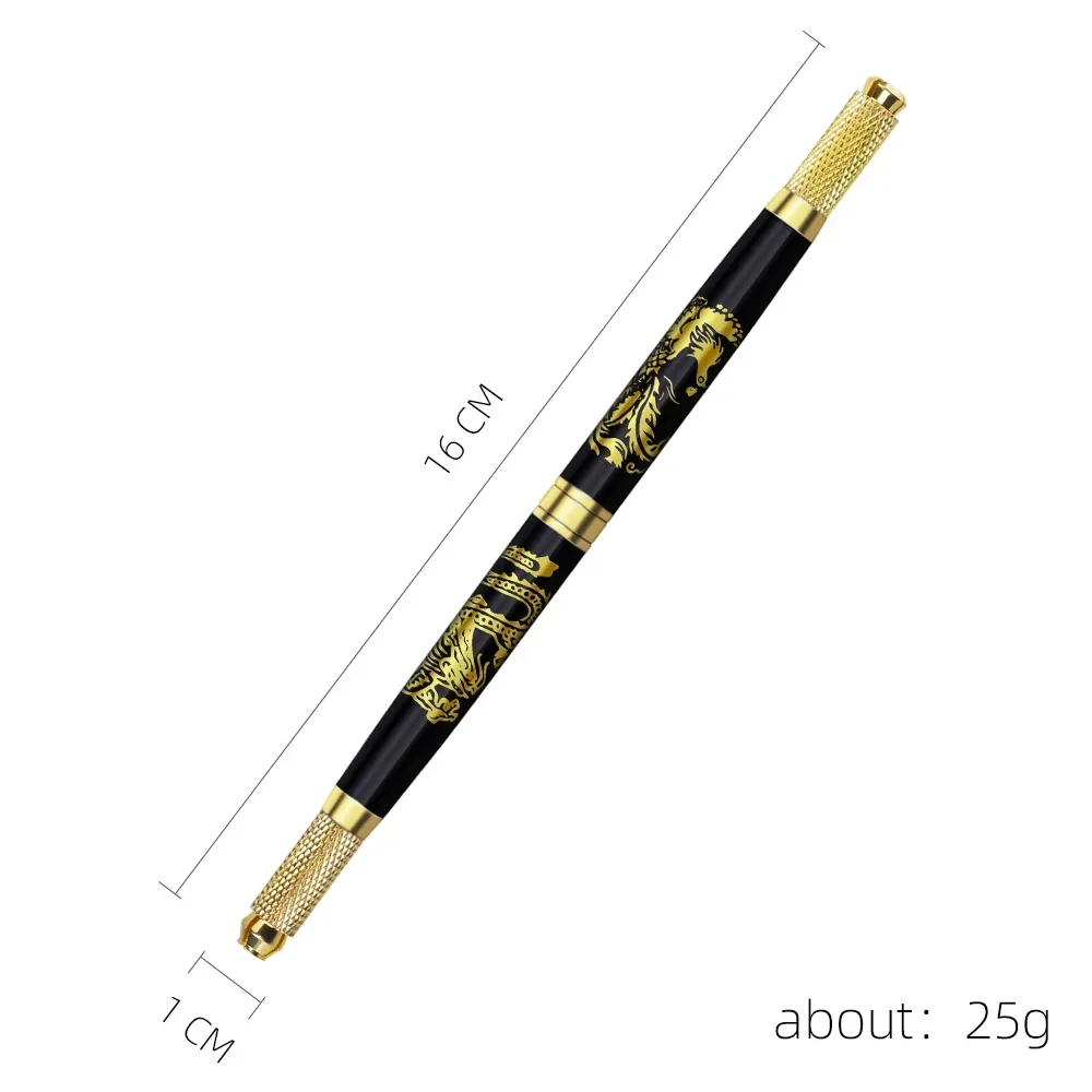 1 قطعة قلم الحواجب Microblading مع 2 شفرات قلم الوشم اليدوي لقلم تجميل دائم أداة الوشم الحاجب Tebori #6