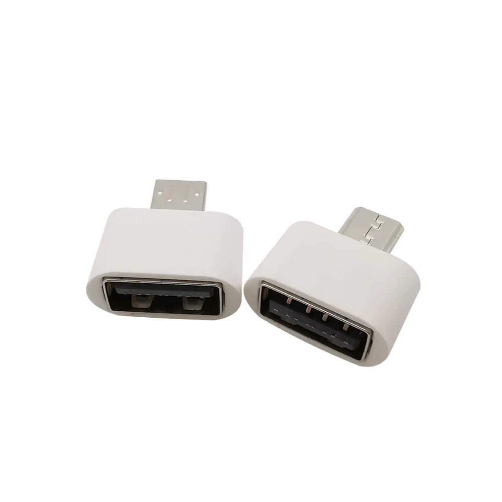 5Pcs Micro OTG USB To USB Type A Female Jack Converter Adapter for Mobile Phone Smartphone Tablets Android Black White
