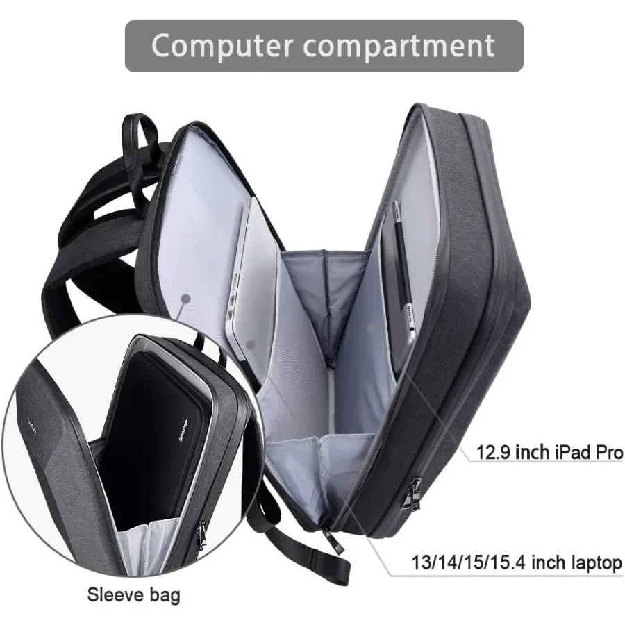 حقيبة ظهر 15.6 -16 بوصة مقاومة للماء للرجال لجهاز MacBook Pro M4 2024/M3 2023/M2 A2991 A2780 A2485ROG Zephyrus G15/Zephyrus Duo 15 #3