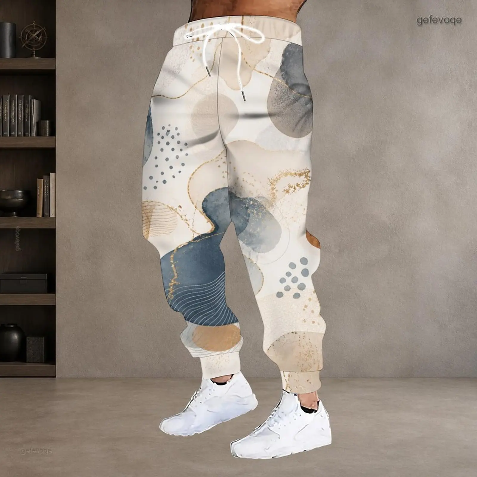 Men's Printed Drawstring Joggers — product detail 12