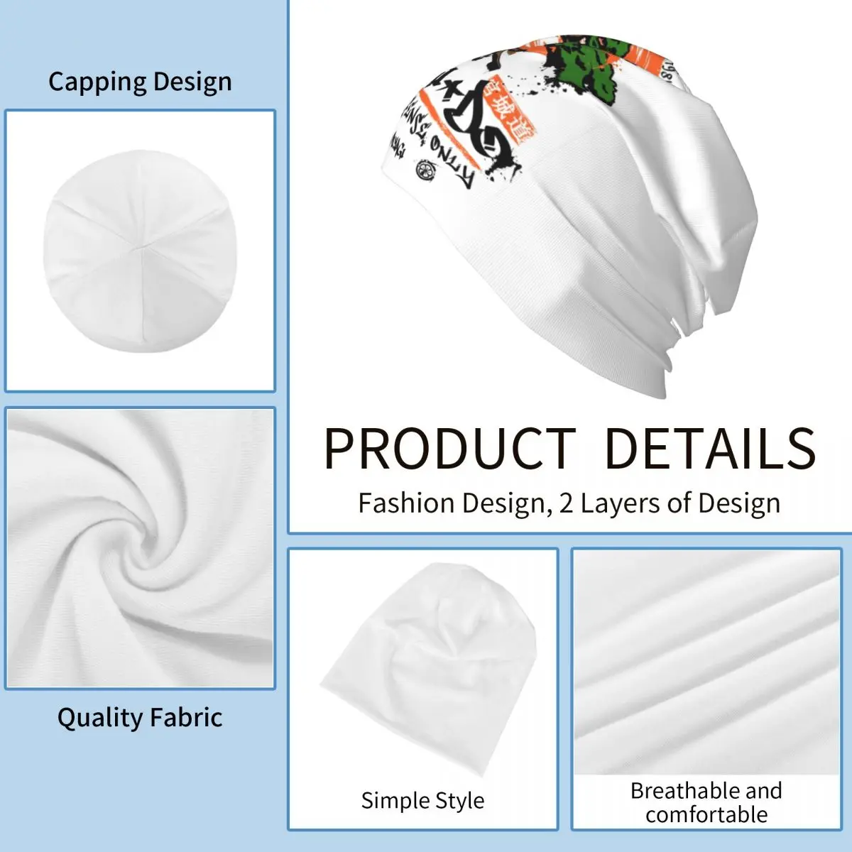 Miyagi Do Karate قبعة محبوكة دافئة الهيب هوب بونيه قبعة الخريف الشتاء في الهواء الطلق بيني القبعات للجنسين الكبار