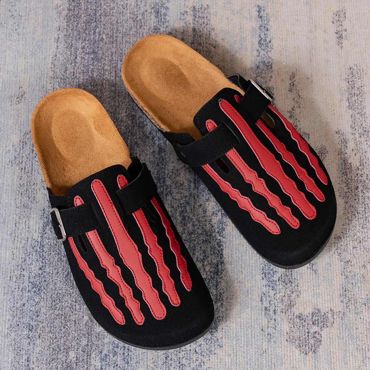 Designer Hallowmas Skeleton Men Women Retro Cork Clogs Slippers Mules with Arch Support Couple Classic Beach Shoes Men's Sandals