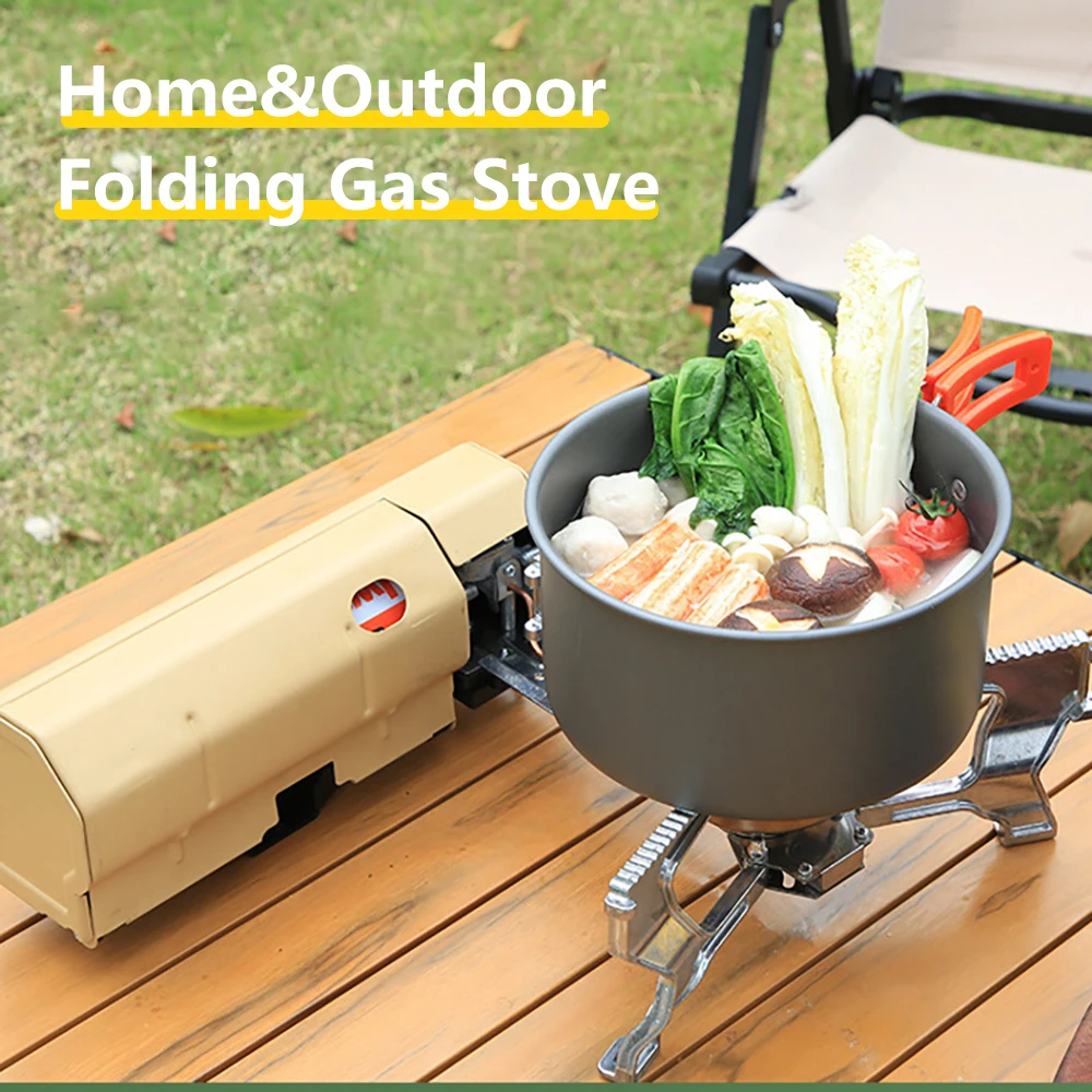 TARKA Camping Cassette Stove Outdoor Folding Gas Burner 2600w Fire Furnace Kitchen Cookware Suitable For Toursit Hiking Picnic