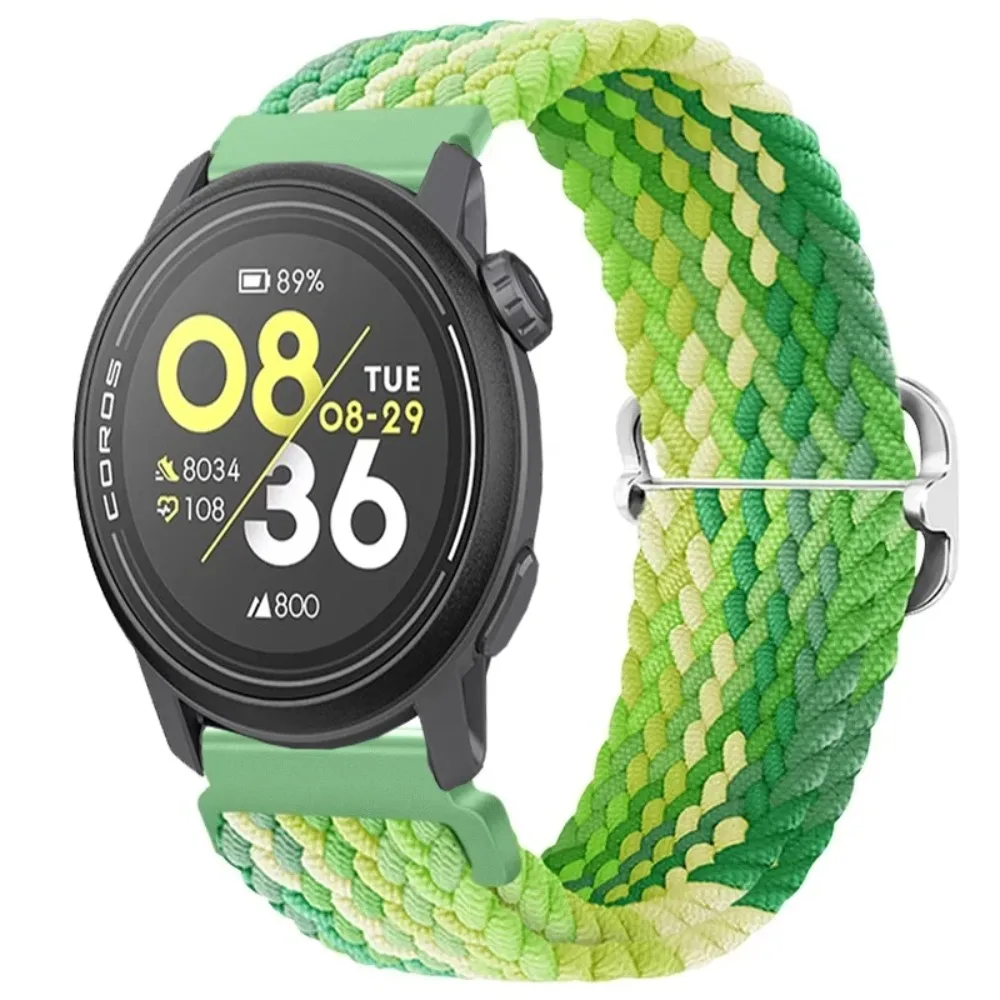 20mm 22mm Sports Soft Nylon Braided Strap for COROS APEX 4/PACE Pro/3 CMF Watch 3/2/1 Pro Comfortable Bracelet Suunto Race 2/S