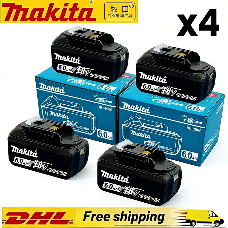 

Оригинальная литиевая батарея Makita 18В 6000 мАч для замены BL1840 BL1830B BL1850B BL1850 BL1860 BL1815 - Высокая емкость и мощность