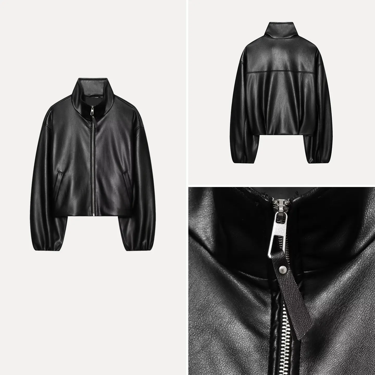 Fashionable Casual Chimney Collar Jacket Women's Summer 2026 New Arrival Versatile Outfit Matching Style Standard Fit Long Sl...