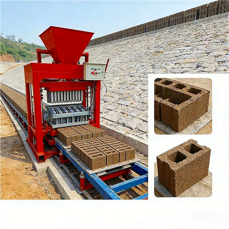Mobile Brick Making Machine Concrete Block Maker With Hydraulic Pressure Hollow Interlock Paver Brick Ground Casting Customized