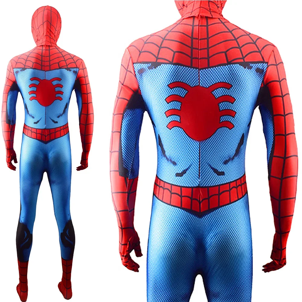 Klasyczny komiks Tomita kostium Spidermana Cosplay elastan kostium na Halloween komiks Tomita superbohater Zentai body dla dorosłych