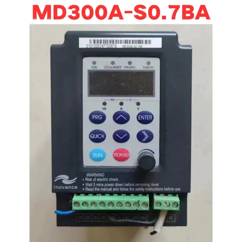 Second-hand MD300A-S0.7BA MD300A S0.7BA Inverter Tested OK