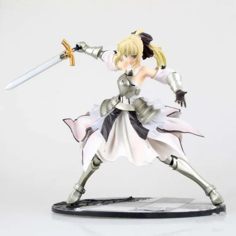 

Anime Fate Stay Night White Saber PVC Action Figure Collectible Model Doll Toy 23CM