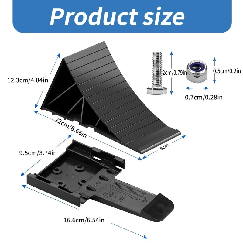 Wheel Tire Chock Tire Support Pad Wheel Chock Unviersal Truck Trailer Wheel Stop Block Wheel Stopper Control Skid Resist