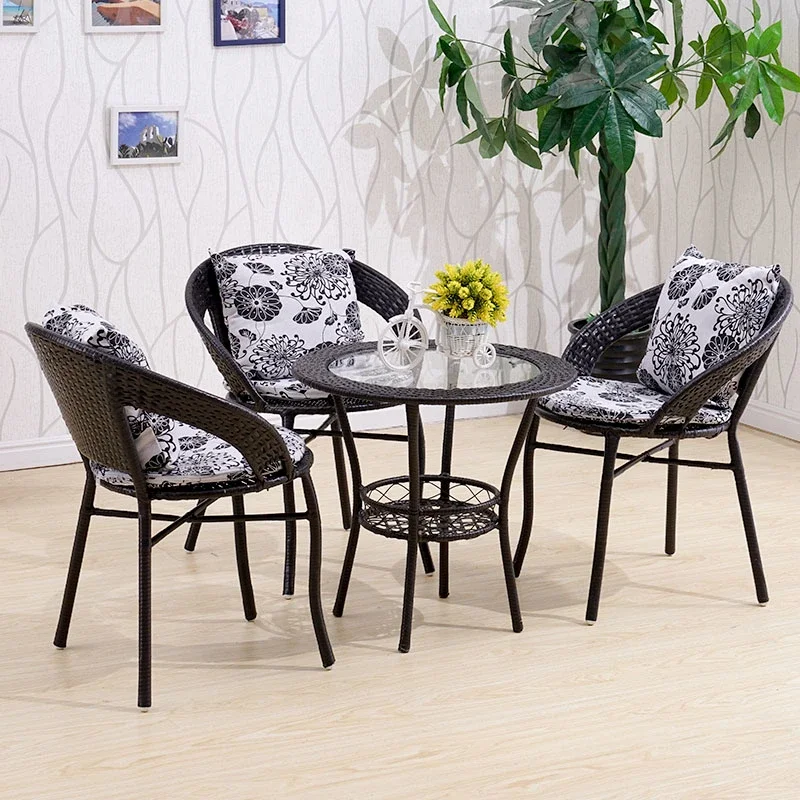 Garden leisure table and chair combination rattan rattan chair balcony table