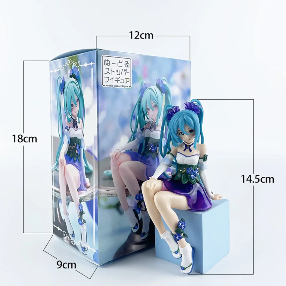 Nieuwe Anime Figuur Hatsune Miku Morning Glory Fairy Noodle Stopper Miku Action Figure PVC Collectie Model Ornament Speelgoed Geschenken