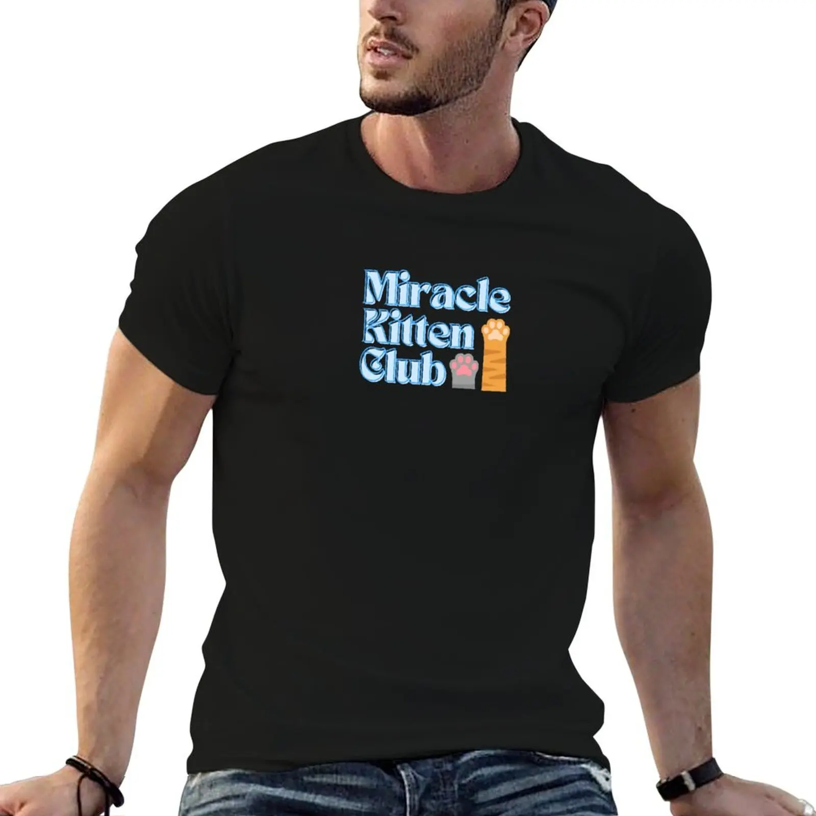 T-shirt décontracté avec logo Miracle Kitten Club, anti-décoloration