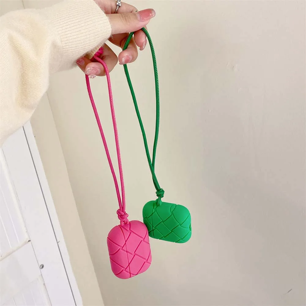 Knit Weave Style Case For airpods 1 2 3 Pro ear phone charge airpod Soft Silicone Strap air pod Cover Holder