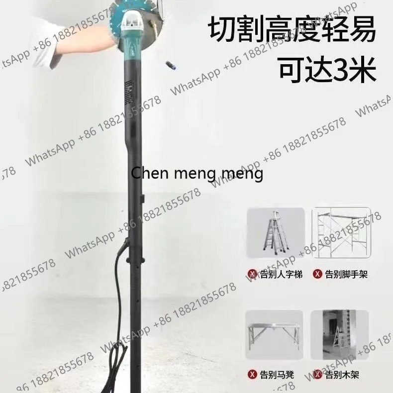 Extended Rod Brushless Grooving Angle Grinding Cutting Machine Reinforced Concrete Industrial Grade Grooving Machine Hydro