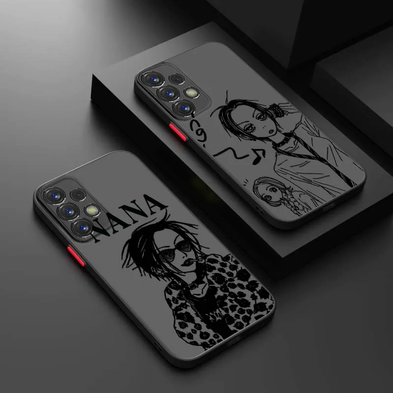 Popular Anime NANA Phone Case For Samsung Galaxy A71 A56 A55 A54 A53 A52 A51 A17 A16 A06 Frosted Translucent Cover