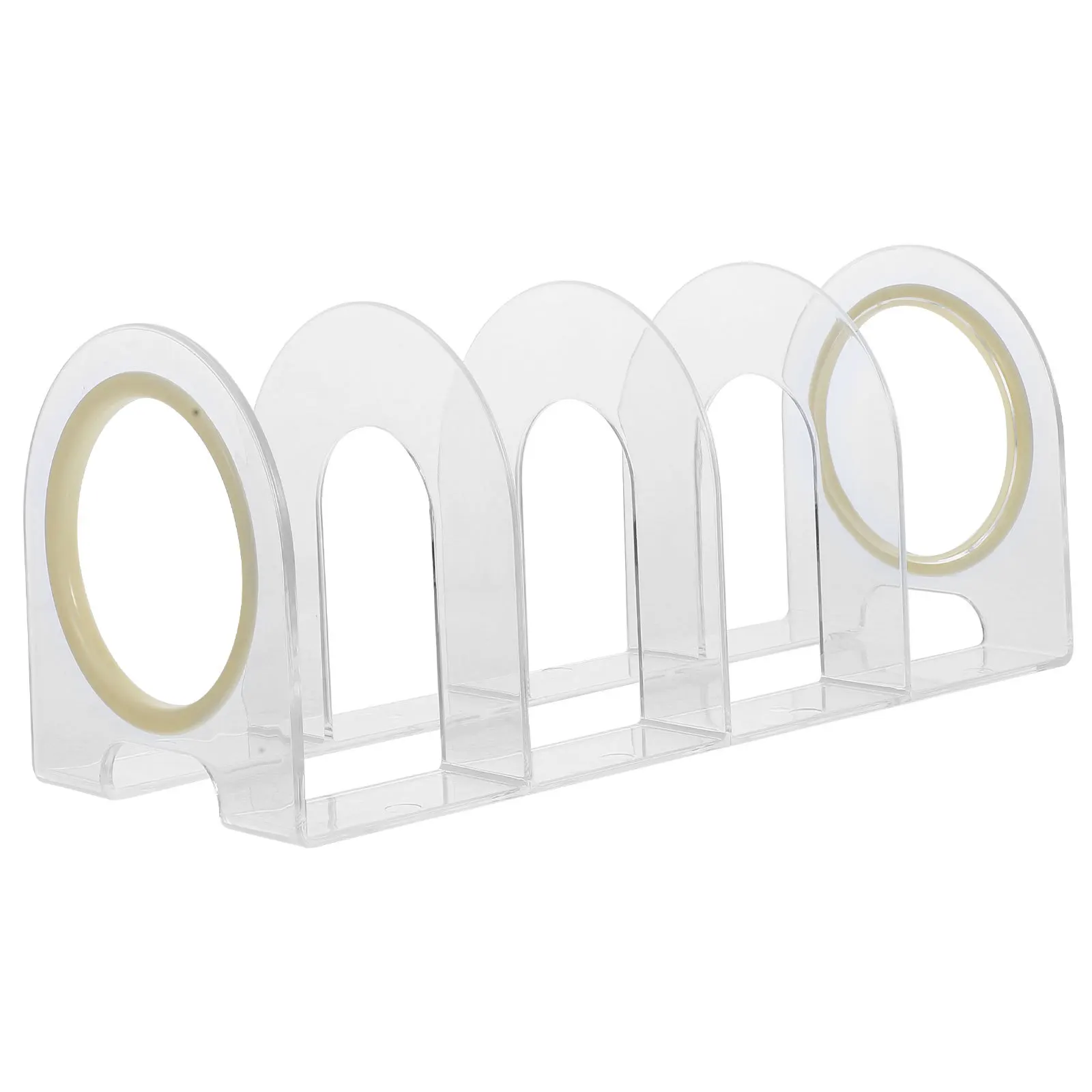 

Clear Desktop Bookshelf Organizer for Files Folders Magazines Laptops Multifunction Storage Rack for Office Home School Use