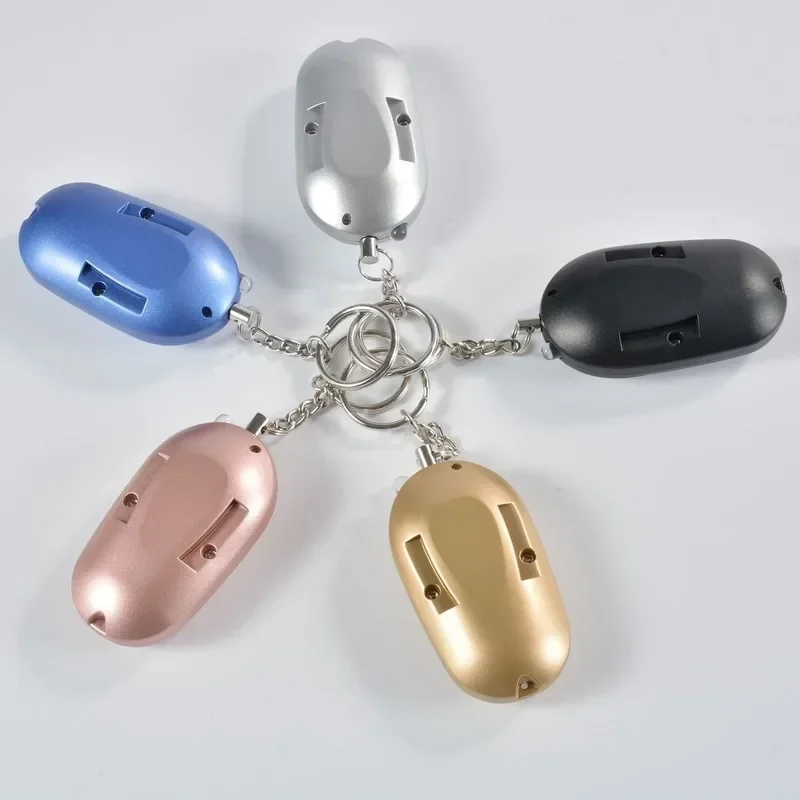 1pcs 130 DB Personal Security Alarm Keychain with LED Lights Mini Self Defense Electronic Device for Women Girls Kids