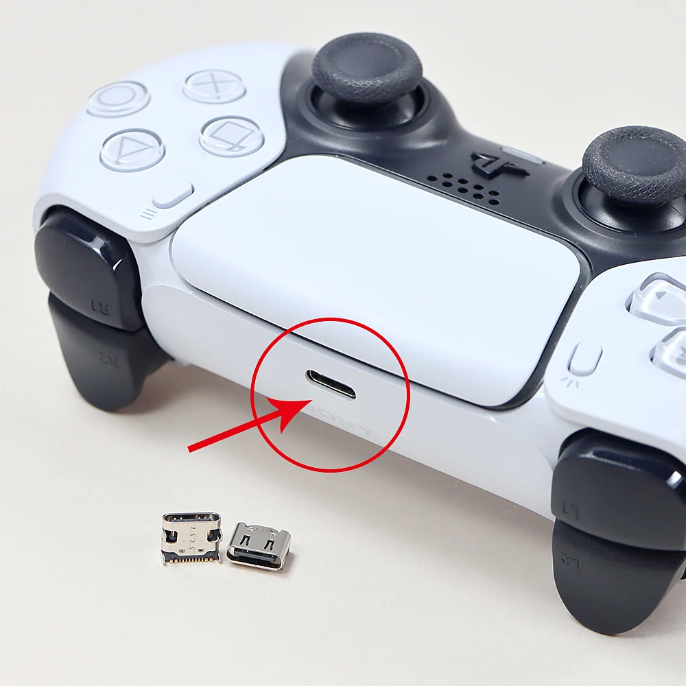 1 шт., разъем питания Micro USB Type-C для контроллера PS5