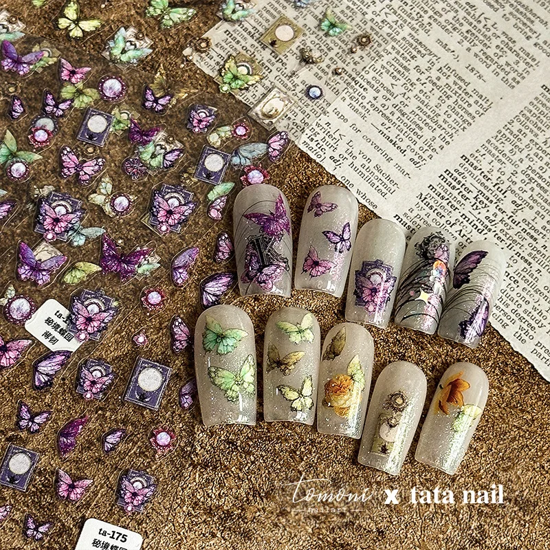 Secret Dream Butterfly High Quality Adhesive Nail Art Sticker Decals Art Idea Decoration Accessories TA-175