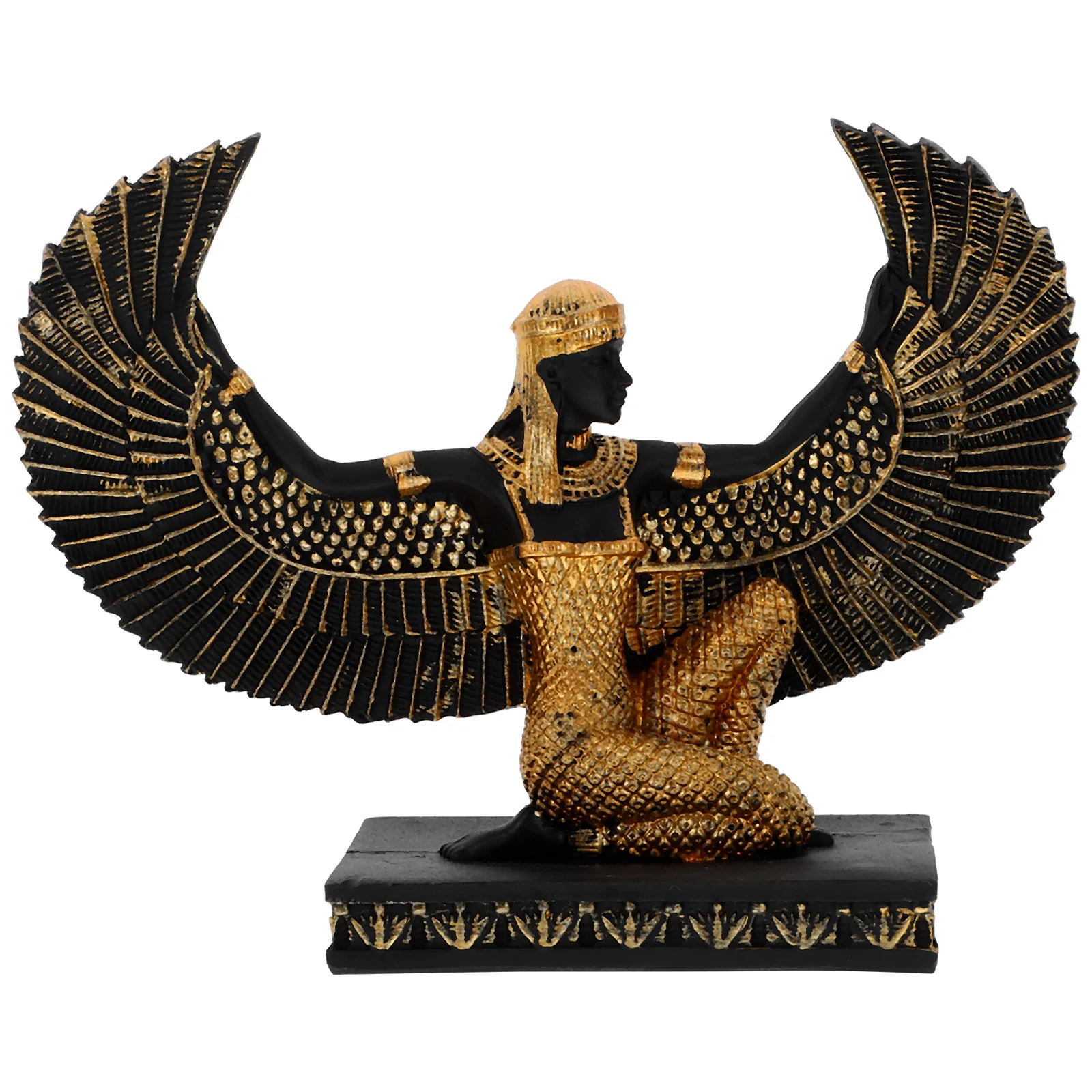 

Resin Goddess of Beauty Egyptian Statue Decorative Egyptian Goddess Statue Desktop Goddess Adornment Kneeling Statue