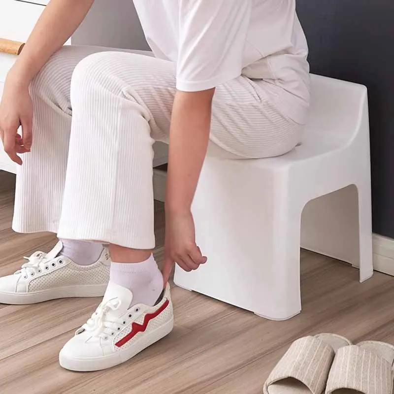 Silla de baño de plástico antideslizante para pacientes, Taburete pequeño y ergonómico nórdico, portátil, muebles para el hogar