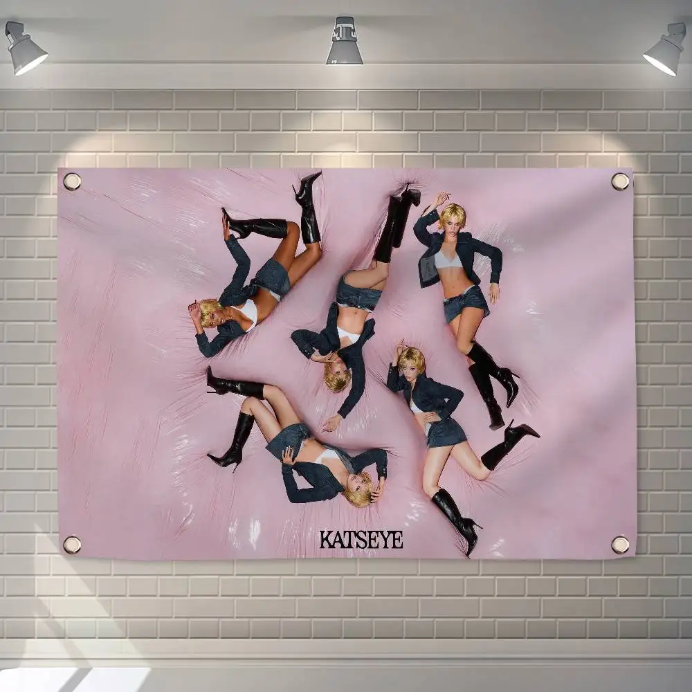 Girl Band K-KATSEYE WILD 150x200cm 60x90cm Flag Decoration Outdoor Picnic Party Home Camping Party Art Hanging Banner