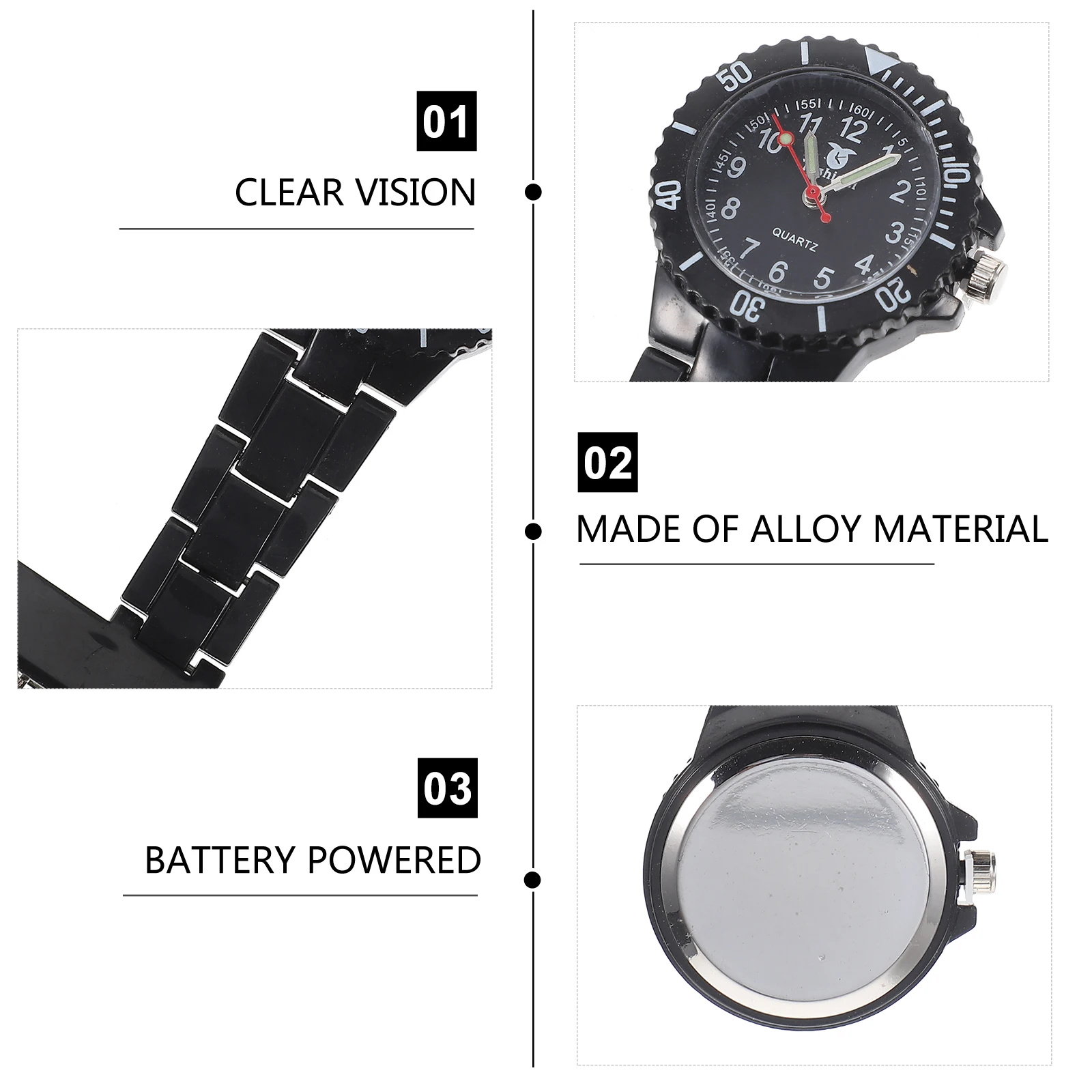 

1Pc Fashionable Silicone Nurse Pocket Watch Durable Quartz Fob Watch Nursing Students Doctor Watch