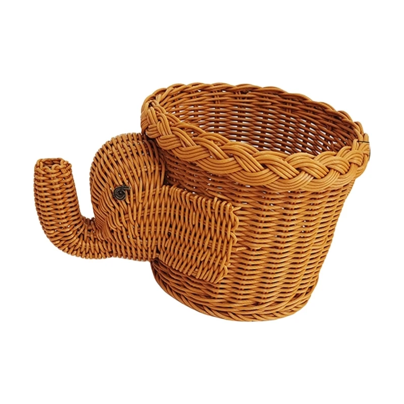 Cesta armazenamento elefante adorável elegante para decoração casa elegante portátil para roupas, brinquedos itens
