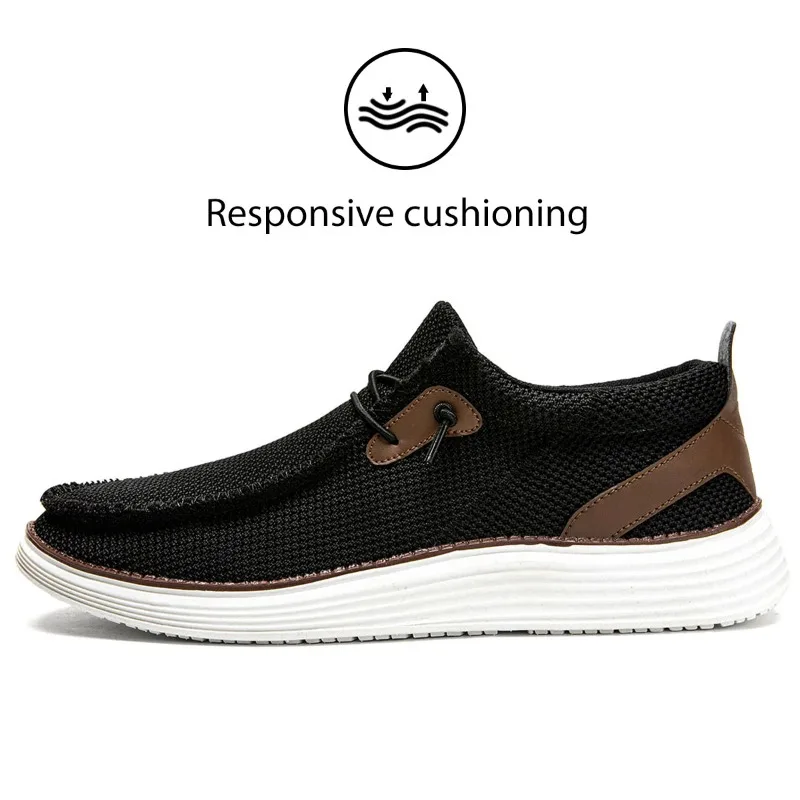 Fujeak Summer Breathable Sneakers Men Canvas Shoes Slip On Outdoor Walking Loafers Comfty Casual Footwear Shoe Large Size 36-50