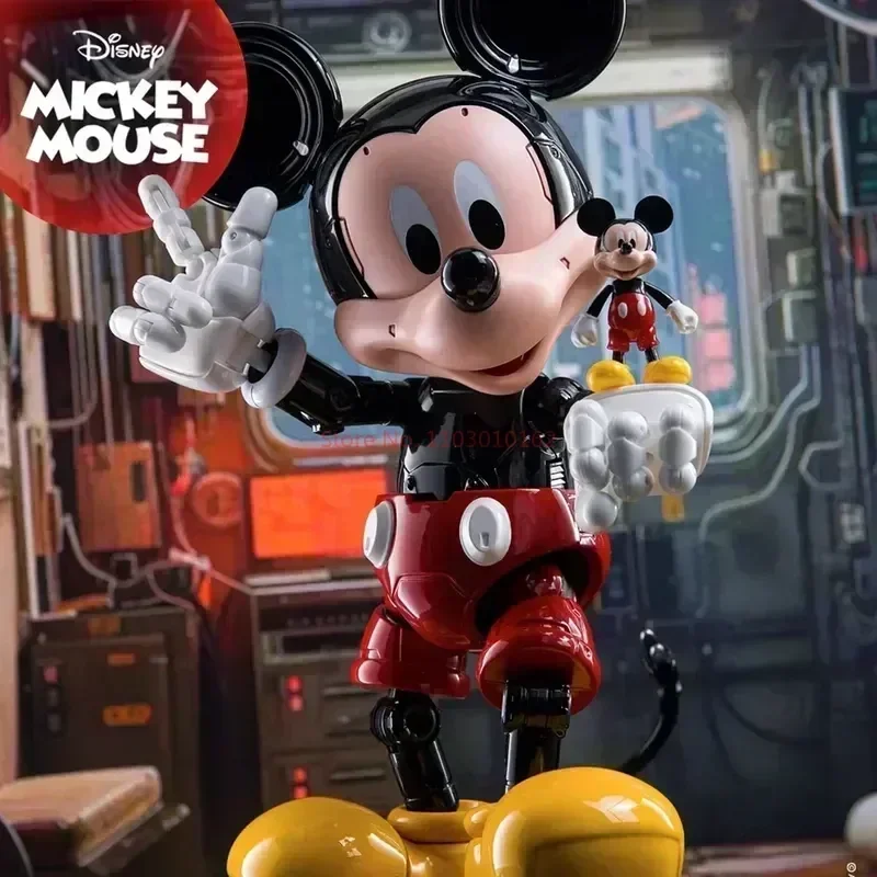 2024 17cm Disney Heatboys Mickey Mouse Assembling Mickey Figure Alloy Mecha Ver Ornaments Anime Model Toys Ornament Decoration