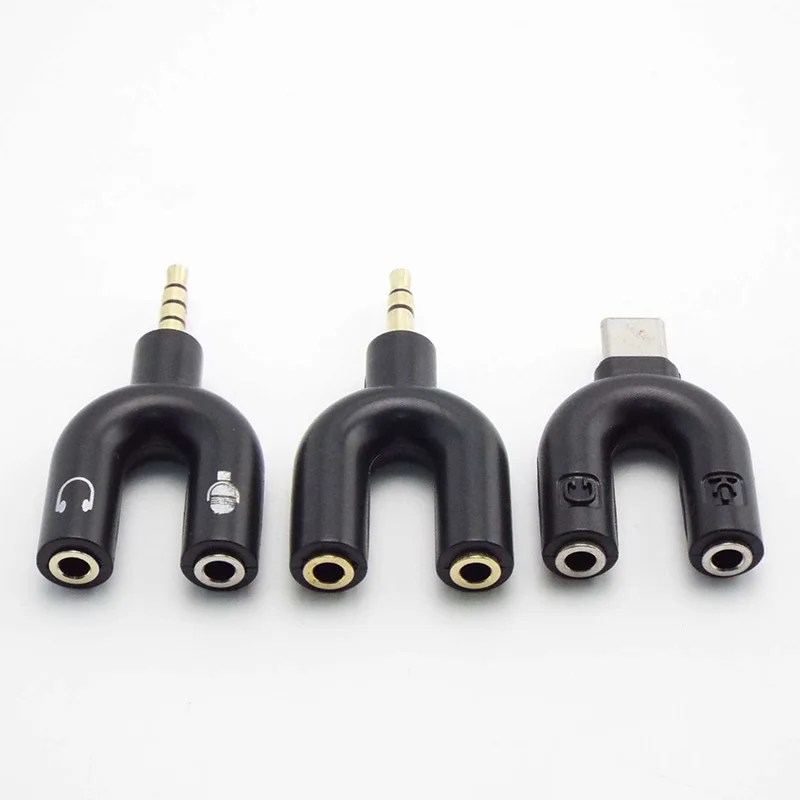 수 잭 C 타입-헤드폰 마이크 변환기 오디오 어댑터, 헤드셋 마이크, 양방향 스플리터, 게임 플레이어 PC 노트북용, 3.5mm