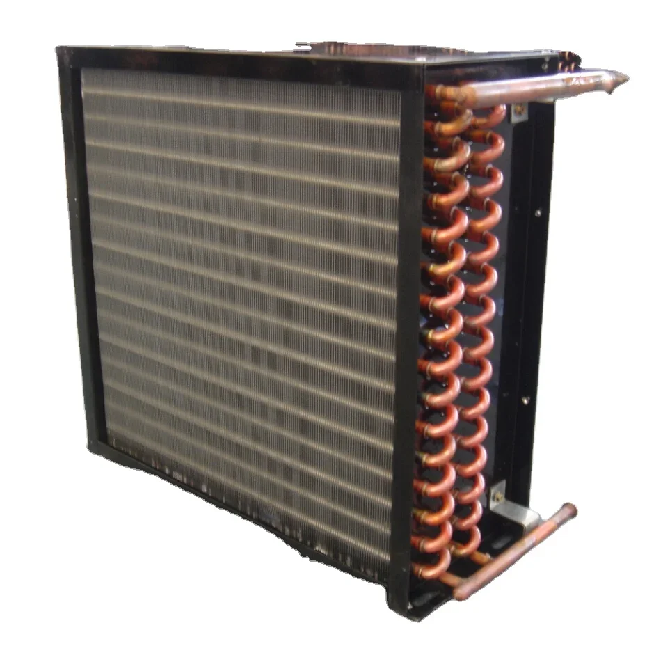 Copper Tube Fin Type Condenser with Fan Cover For Heat Pump